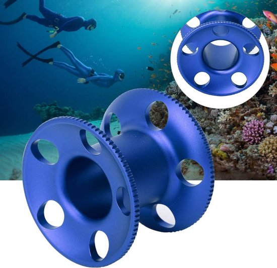 Duikspoel Vingerhaspel voor Freediving en Snorkelen - Aluminium Lijnspoel — afbeelding 4