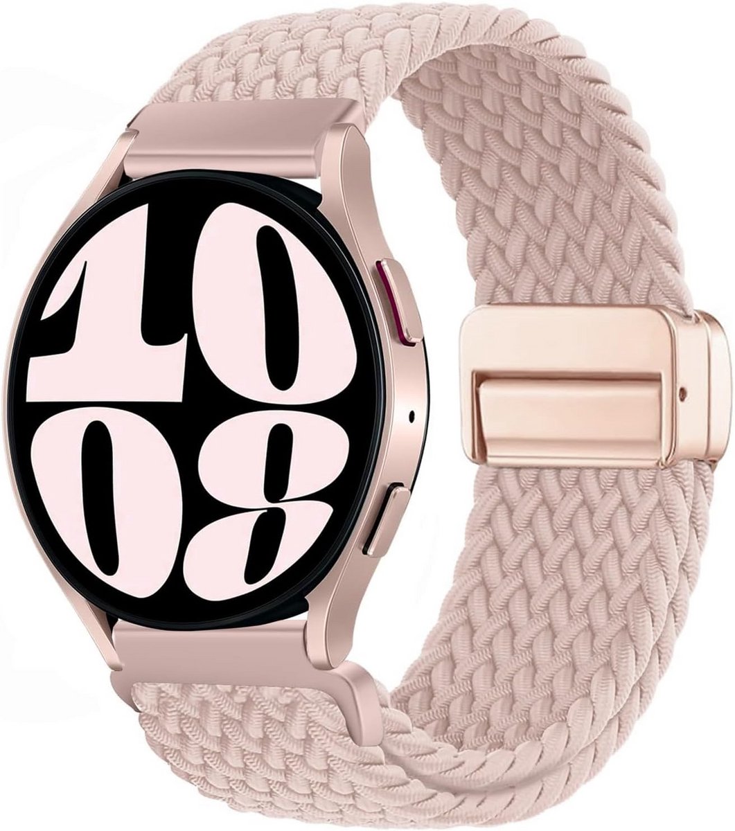 Elastisch Nylon Gevlochten Horlogeband 20mm voor Galaxy Watch Modellen