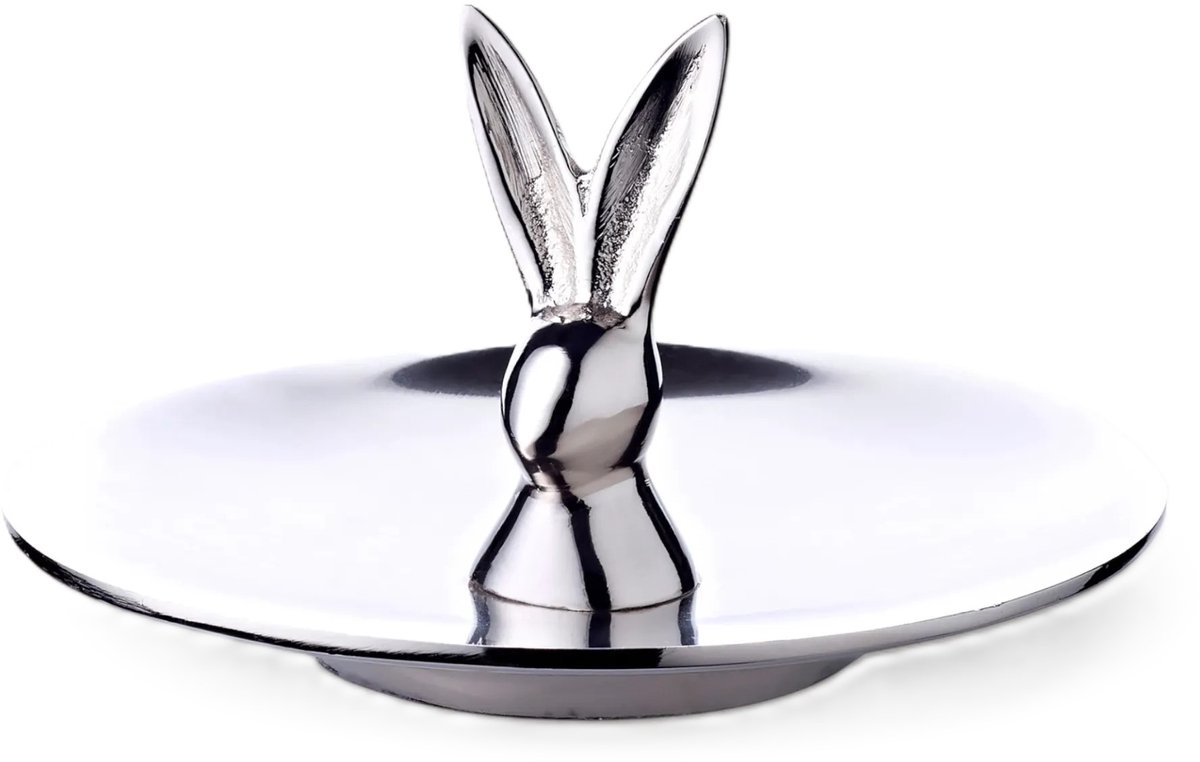 PASEN - Bonbonschaaltje - Serveerschaal 15 x 9 cm - Decoratieschaaltje - Schaaltje met haas voor kleine eitjes
