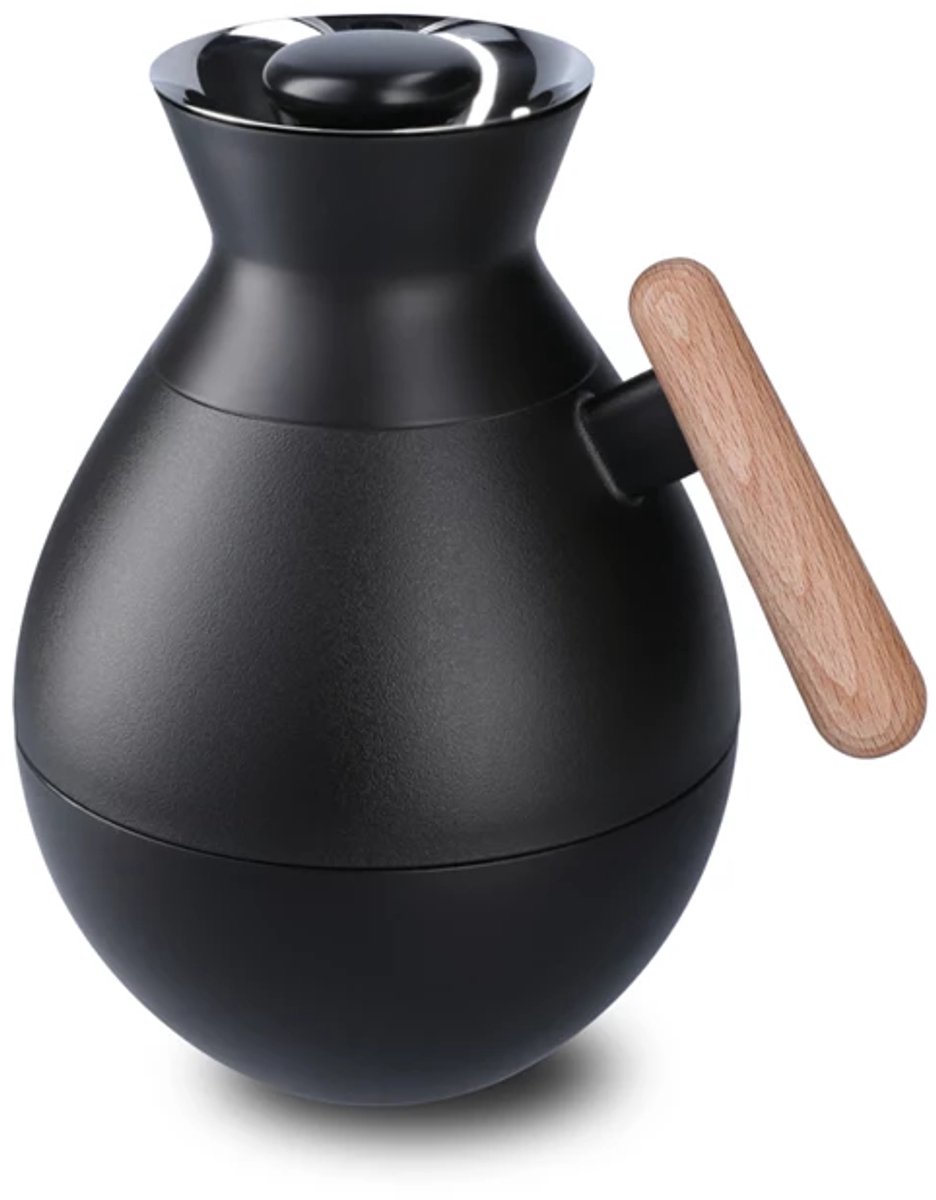 Rosendahl Kitchen thermos rond 1L zwart / hout