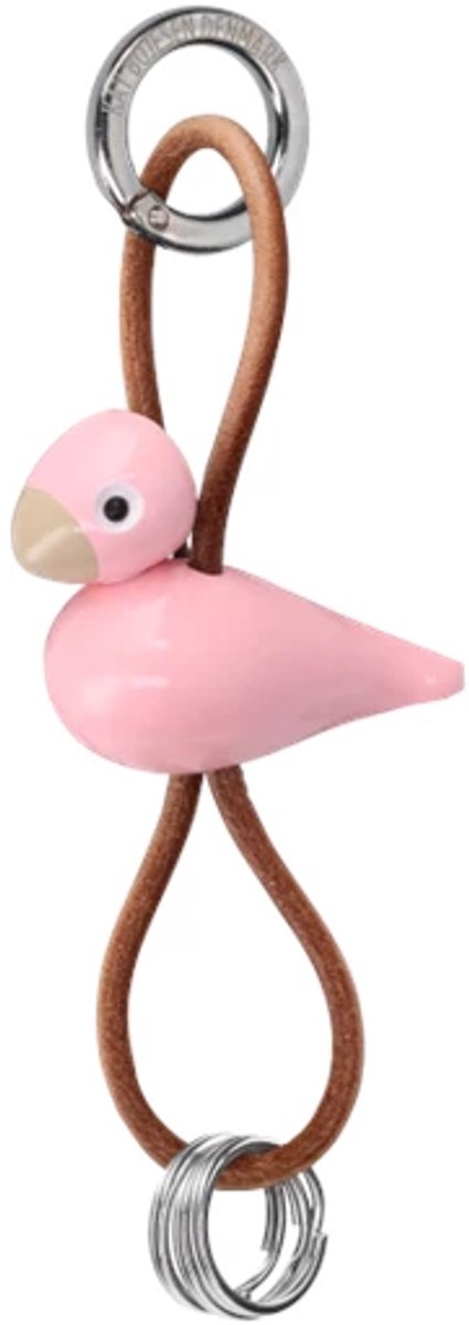 Kay Bojesen bird sleutelhanger roze