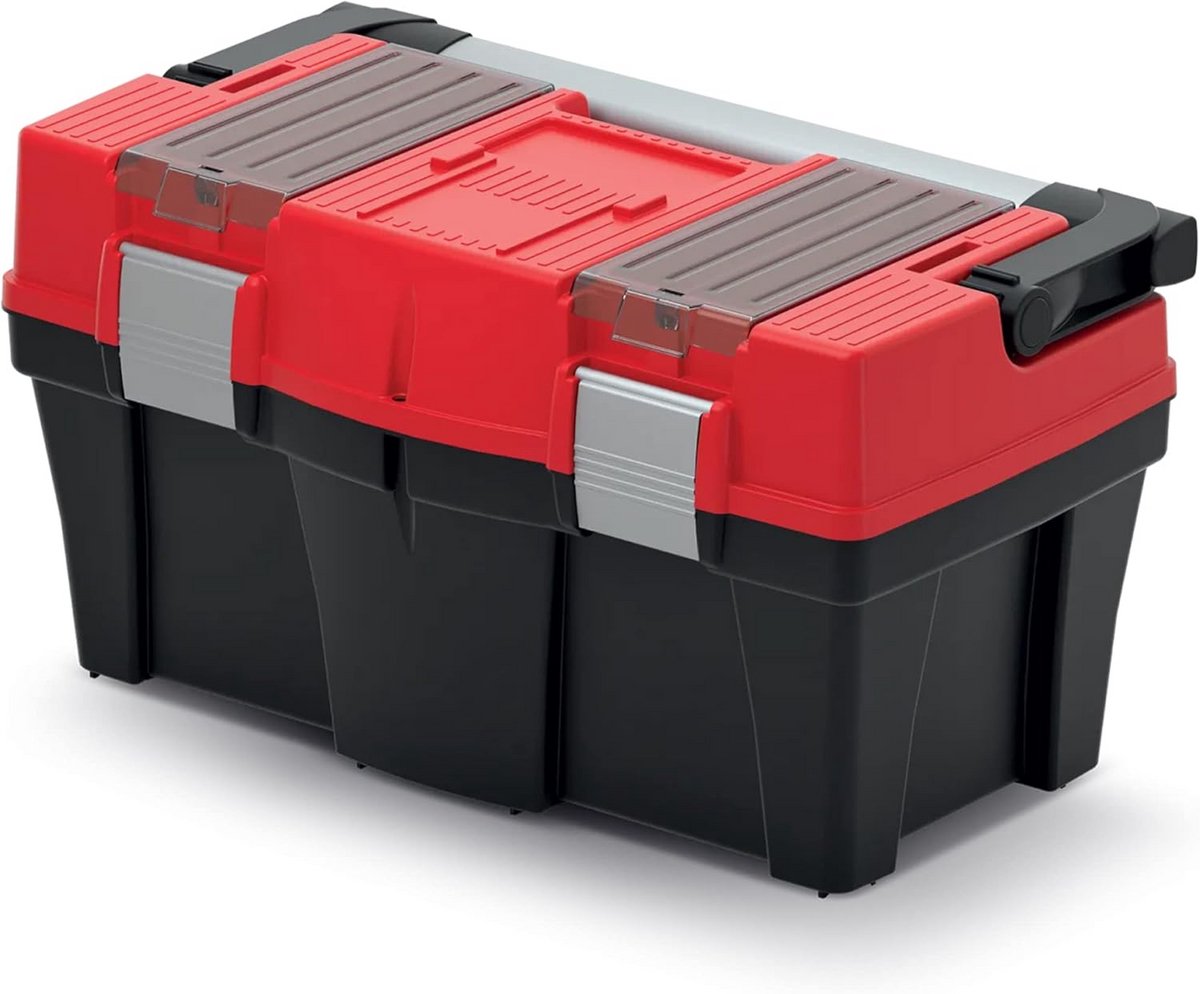 Multifunctionele koffer - Gereedschapskist opbergbox - Gereedschap opbergen - Robuust polycarbonaat deksel - 45 x 38 x 13.5 cm