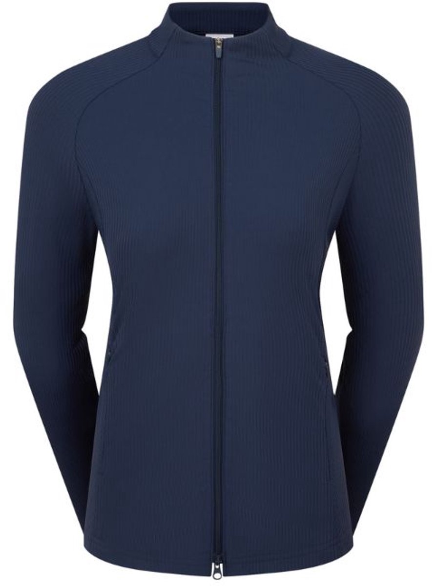 Footjoy Full Zipp Rib Midlayer Dames Navy