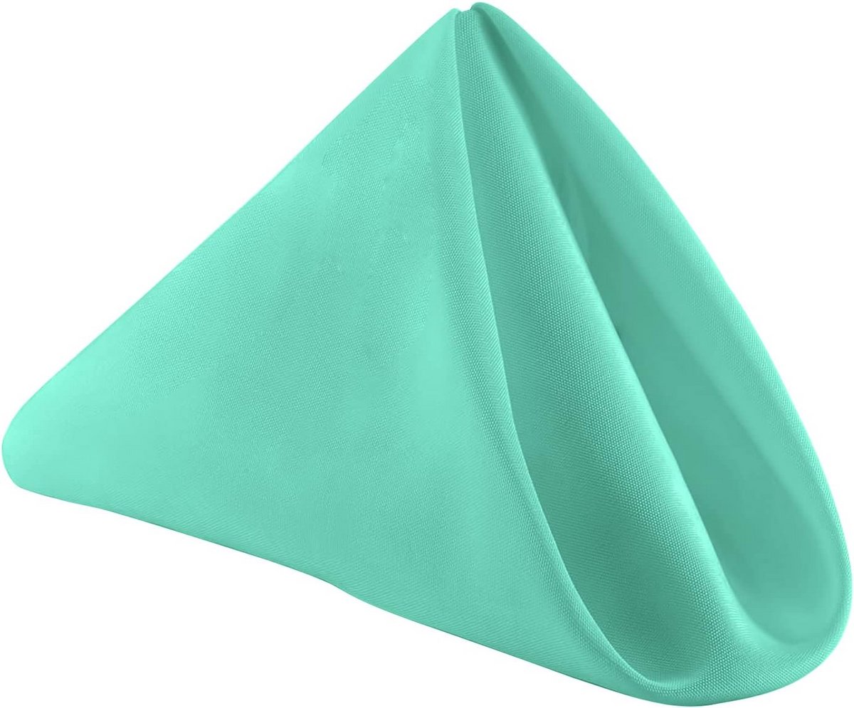 100x Mintgroene Stoffen Tafelservetten 50x50cm Vierkant Polyester Herbruikbaar