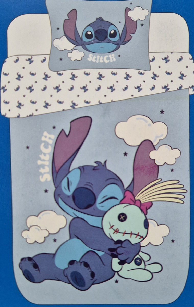 Disney Stitch Dekbedovertrek Dubbelzijdig 140 x 200cm