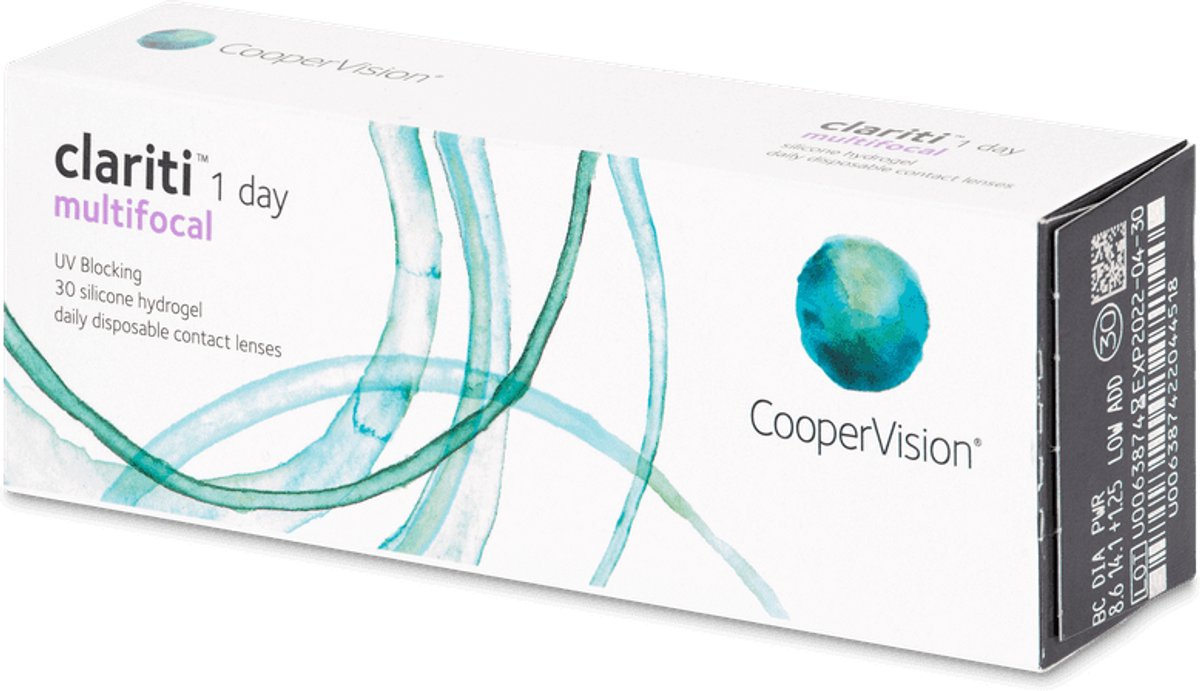 Clariti 1 Day Multifocal (30 lenzen) Sterkte: -2.75, BC: 8.60, DIA: 14.10, ADD sterkte: High (+2.50D - +3.00D)