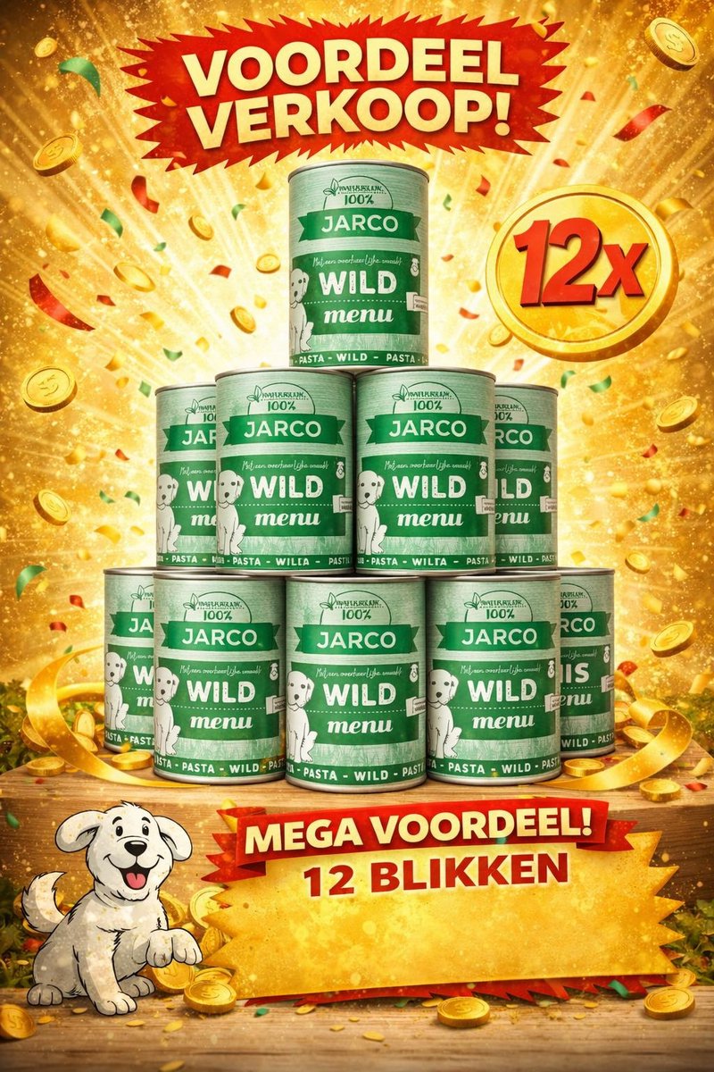 Jarco dog blik wild 12x 400gr Voordeelverpakking