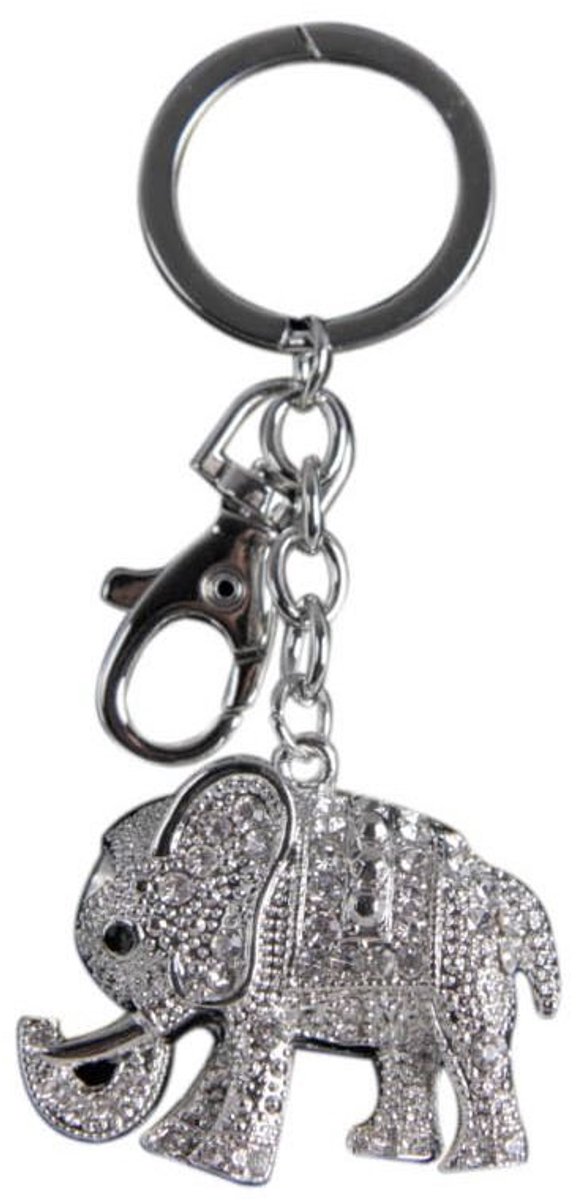 Sparkling Keyring met Austrian Crystals - Olifant