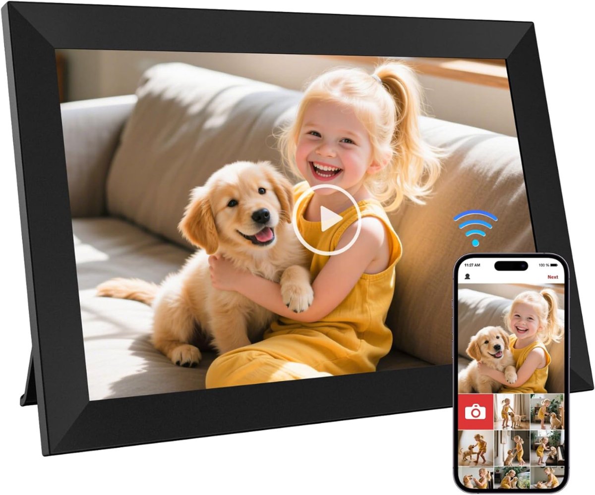 NBAP® Digitale Fotolijst met Wifi - Fotolijsten - Frameo App - HD Kwaliteit - Zwart