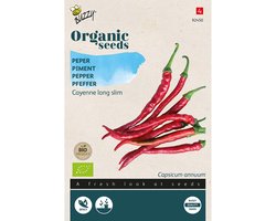 Buzzy® Organic Peper Cayenne (BIO) - Pittige rode pepers voor kruidige gerechten en sauzen