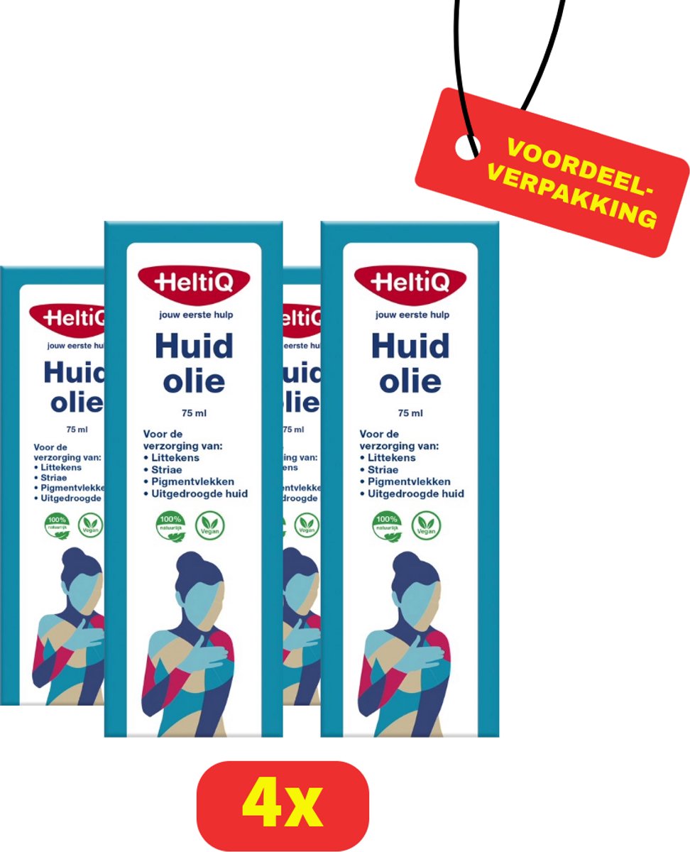 HeltiQ Huidolie - 4 x 75 ml - Voordeelverpakking