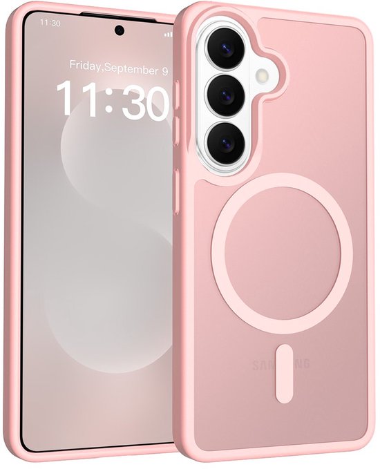 Solidenz Hoesje - geschikt voor Samsung Galaxy S26 - Geschikt voor MagSafe - FrostMag - Roze
