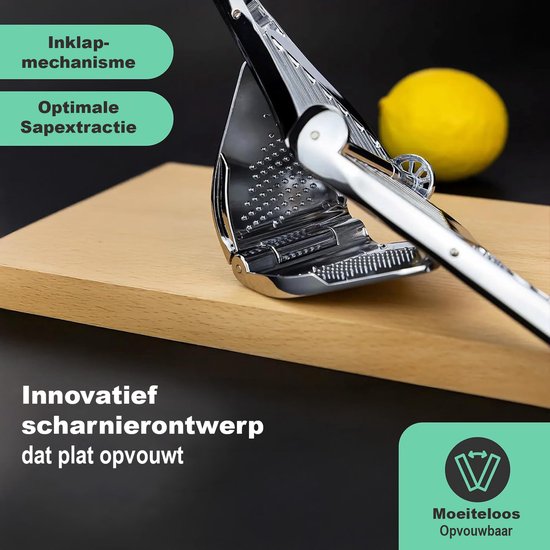 Rivv Handmatige Citruspers RVS - Grote Professionele Citruspers - Extra Brede Perskop - Ergonomische Handpers voor Citroen, Limoen & Sinaasappel van Rivv — afbeelding 5
