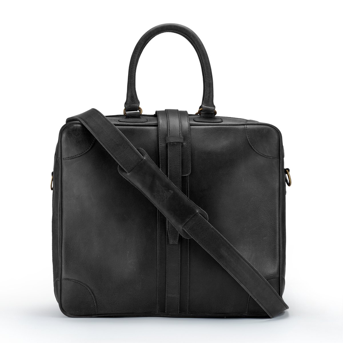 DE LAMASSU® (Cassian) weekender tas van rundleer– business reistas met 180° opening & schouderriem