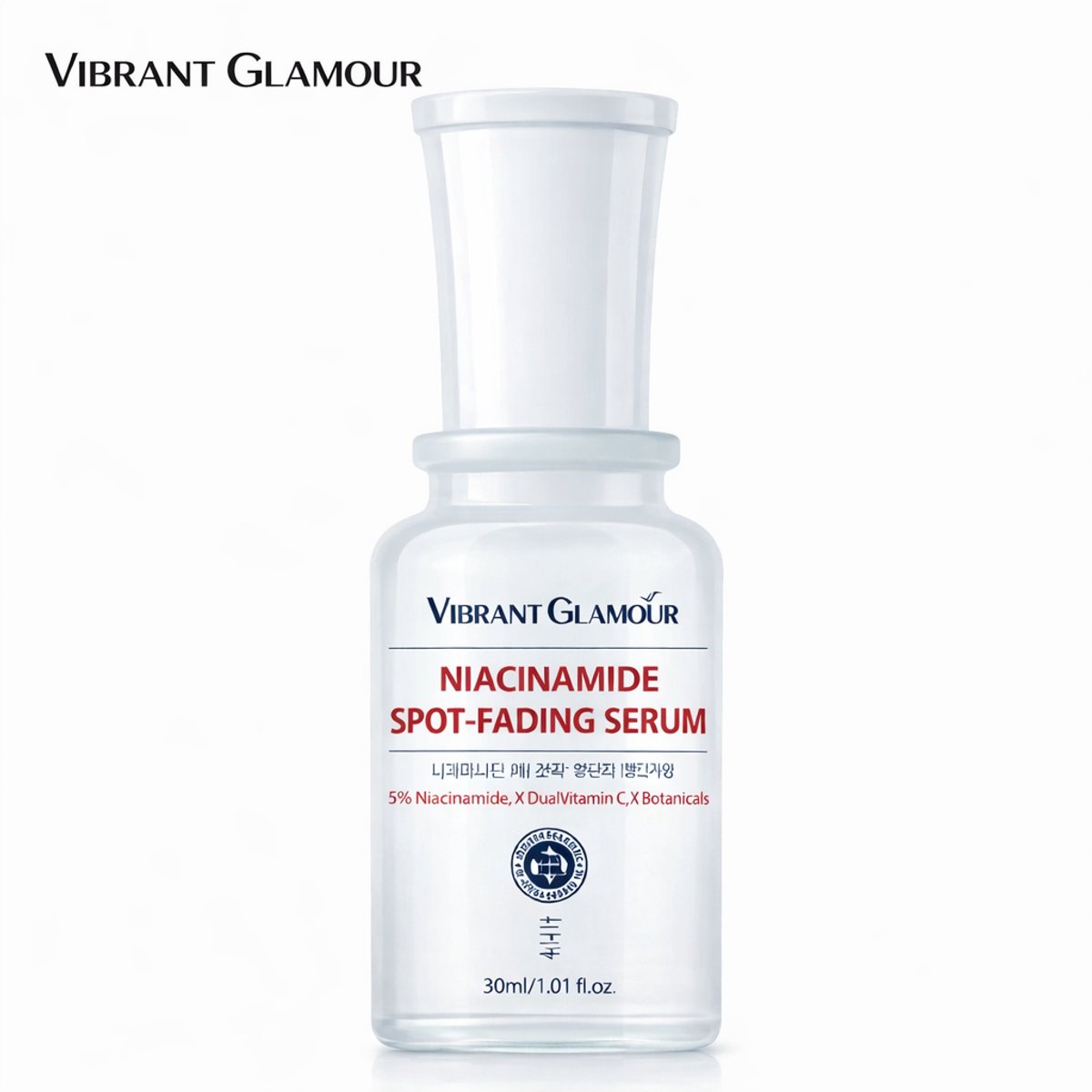 VIBRANT GLAMOUR® Niacinamide Serum 5% – Gezichtsserum voor een Egalere Huid & Verfijnde Poriën – Met Ceramiden & Hyaluronzuur – 30ml