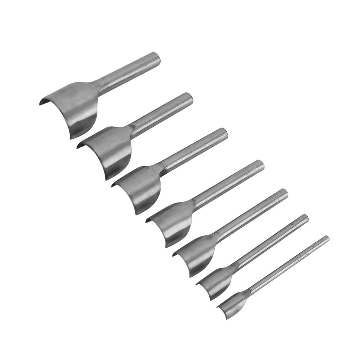 Leerambacht Halfronde Punch Set - 7 Delig - Staal Gereedschap voor Portemonnee, Kaartcase, Horlogeband - 10-14mm