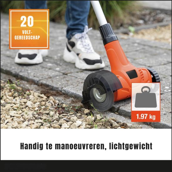 DnA® Onkruidborstel Electrisch - Onkruidborstel - Bosmaaier - Oranje - ‎127cm x 15cm x 13cm van Merkloos	 — afbeelding 3