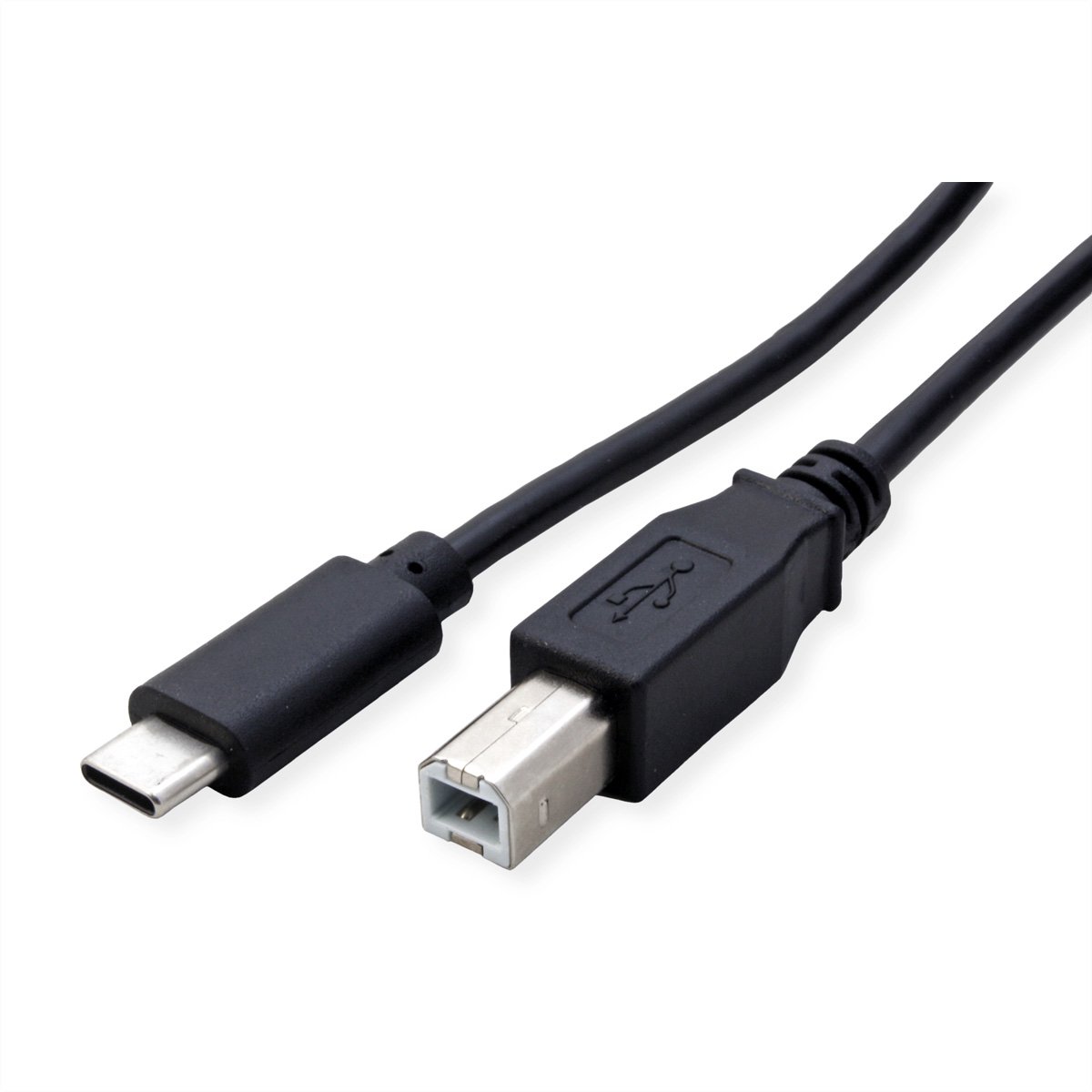 ROLINE USB2.0 Type C-kabel, C - B, M/M, zwart, 4,5 m