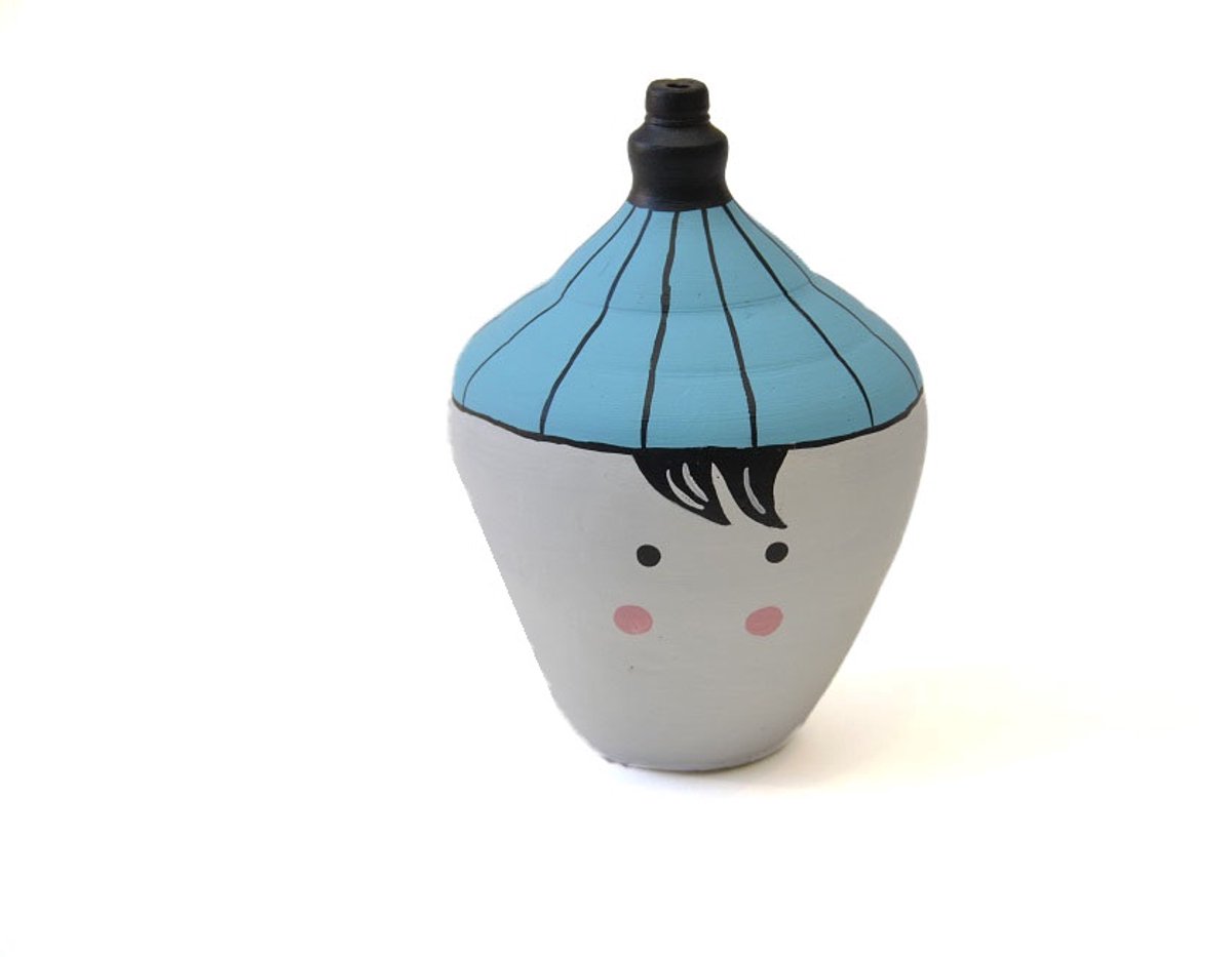 Floz spaarpot - aardewerk - spaarpot zonder opening - fairtrade uit Nepal
