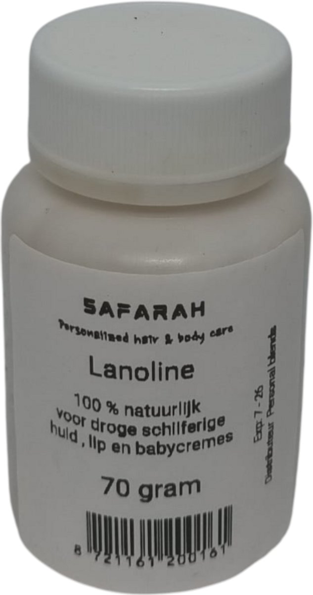 Safarah Lanoline - 100 % natuurlijk - geschikt voor schilferige en baby huid