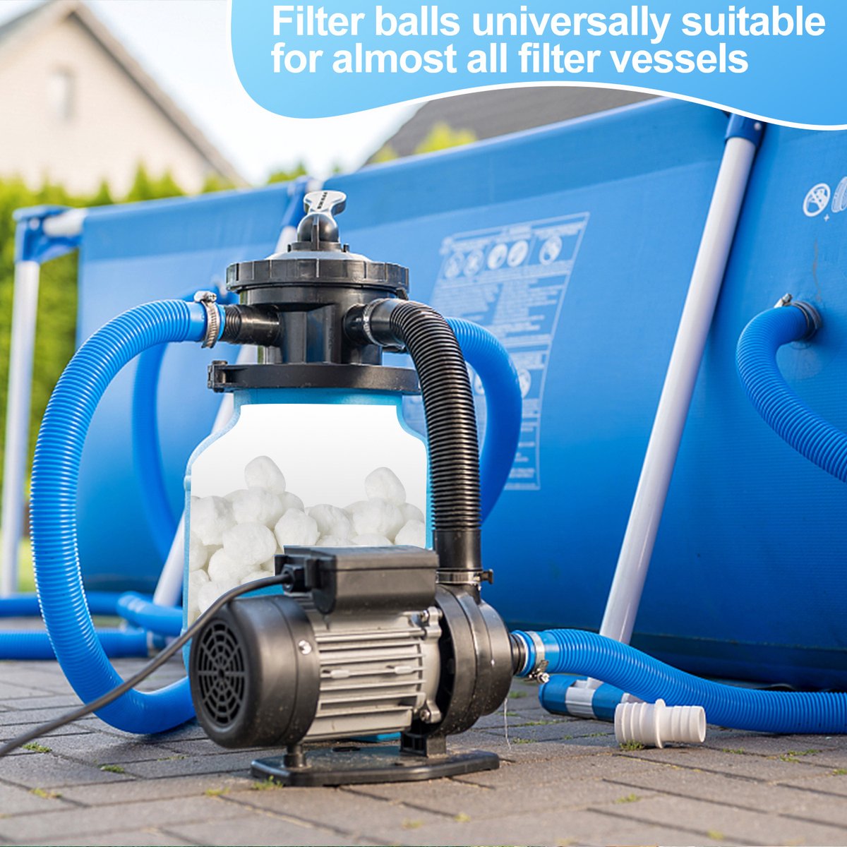 Filterballen 700g Wit voor Zandfilter, Geschikt voor Pompfilter Zwembad – foto 8
