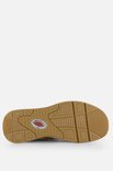 Zool van een beige sneaker met profiel en het Rollingsoft logo.