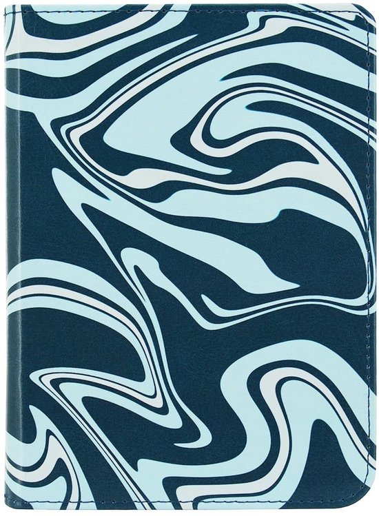 Luxe Sleepcover Geschikt voor Tolino Shine 4 Hoes Abstract Petroleum Kleuren van Luxe — afbeelding 4