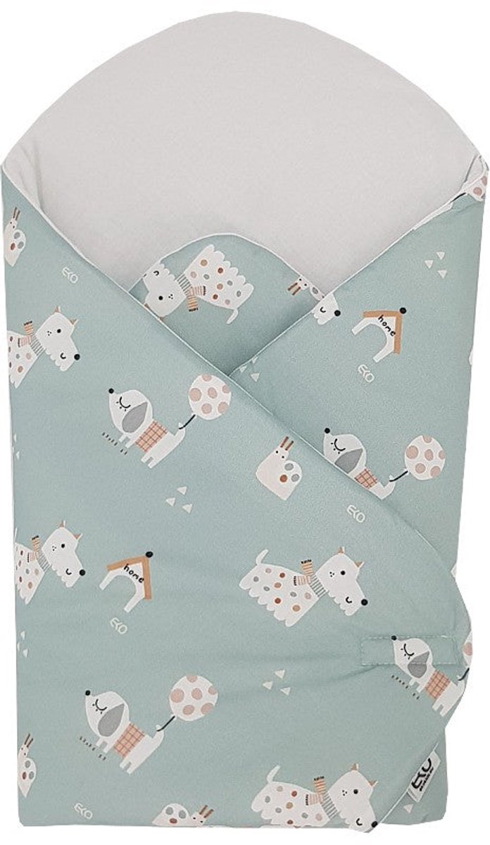 Printed Cotton Swaddle Blanket - Dogs