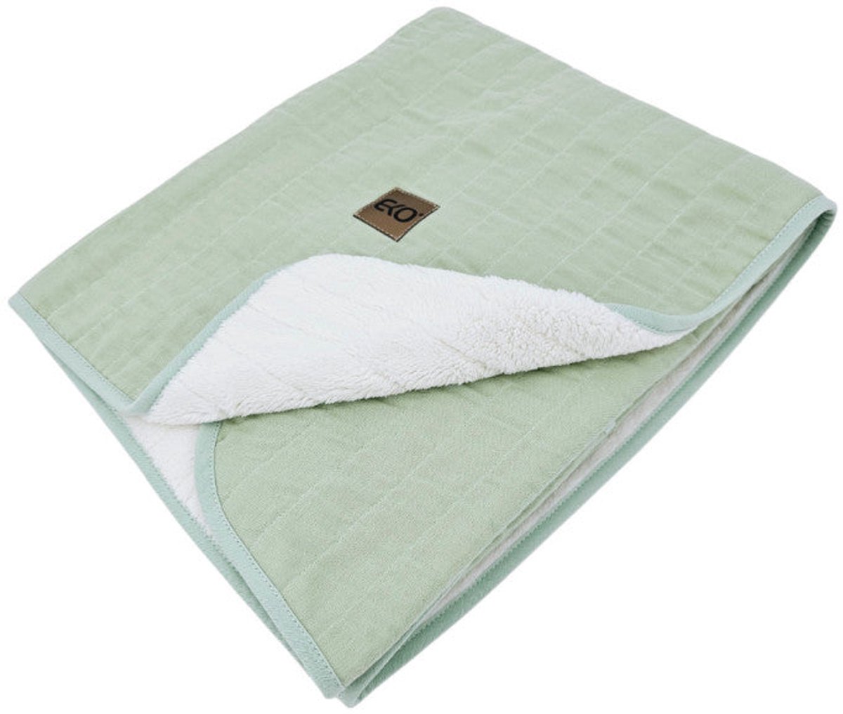 Fur Quilted Muslin Blanket MINT