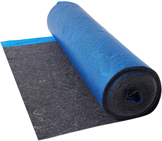 VEVOR 18,6 M² Contactgeluidsisolatie Ondervloer 3 mm Vinyl Laminaat Hout Blauw