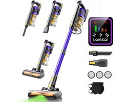 Laresar X11 - Steelstofzuiger Draadloos - Steelstofzuiger Zonder Zak Op Accu - 550W - 55000PA - 2 in 1 - Ook Als Kruimeldief