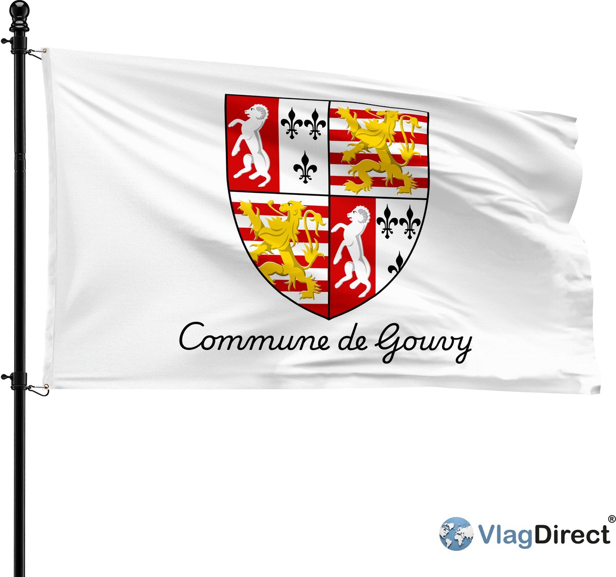 Gemeente Gouvy vlag - 90 x 150 cm.