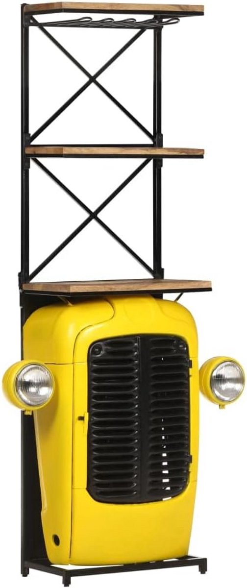 Unieke Wijnkast in de Vorm van een Tractor Opslag Meubel Massief Hout