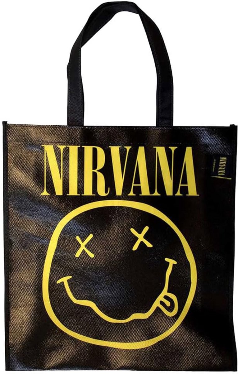 Duurzame Eco Boodschappentas met Grunge Gezicht Print