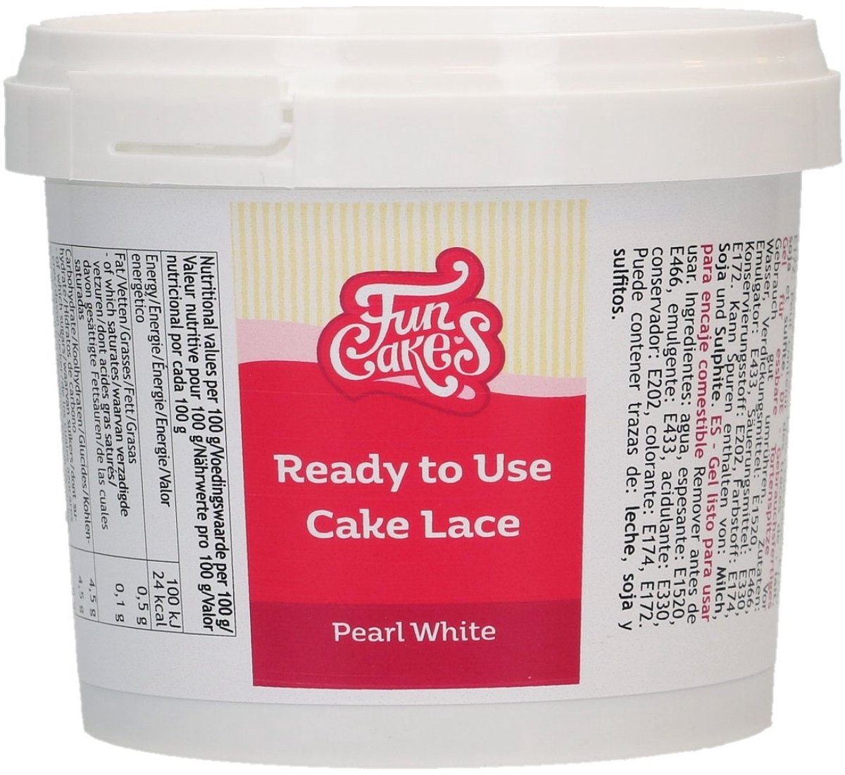 FunCakes Cake Lace Ready to Use Parelwit 200g