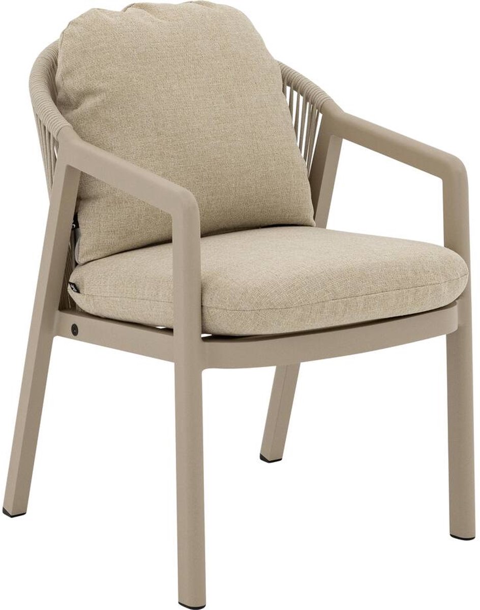 Goossens Tuinstoel Portofino - Buitenstof - beige - 56 x 79 x 70 cm