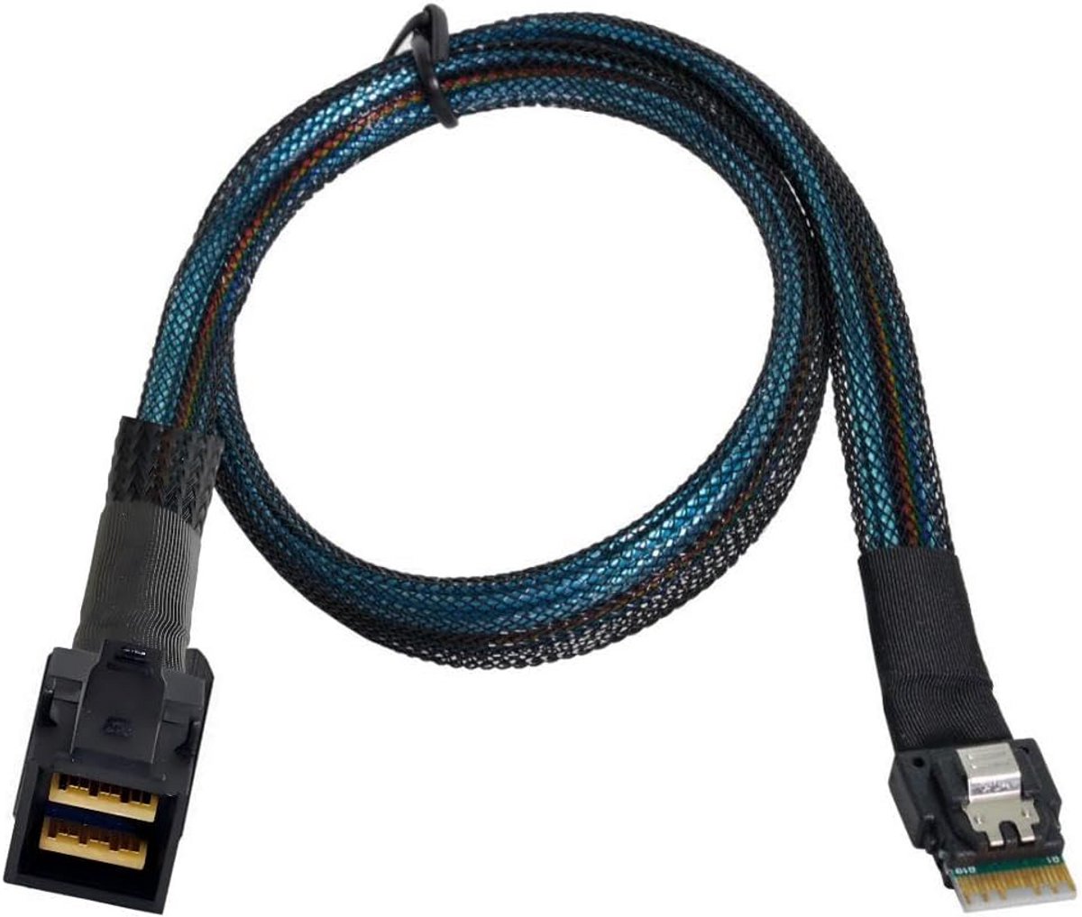 Interne SAS Datakabel SFF-8654 naar SFF-8643 voor Server en RAID Controller 50 cm