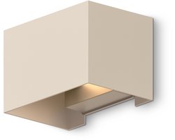 Calex Venice Wandlamp - Buiten & Binnen - Warm Wit up & down Licht - verstelbare Lichtstraal - Waterdicht - Zandkleur