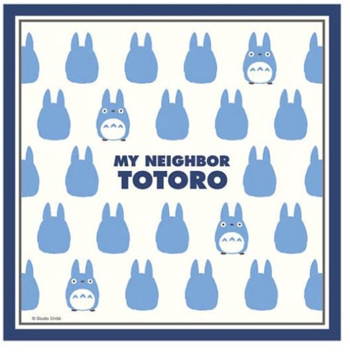 Marushin My Neighbor Totoro Handkerchief Totoro Silhouette Blue 43 x 43 cm Towels