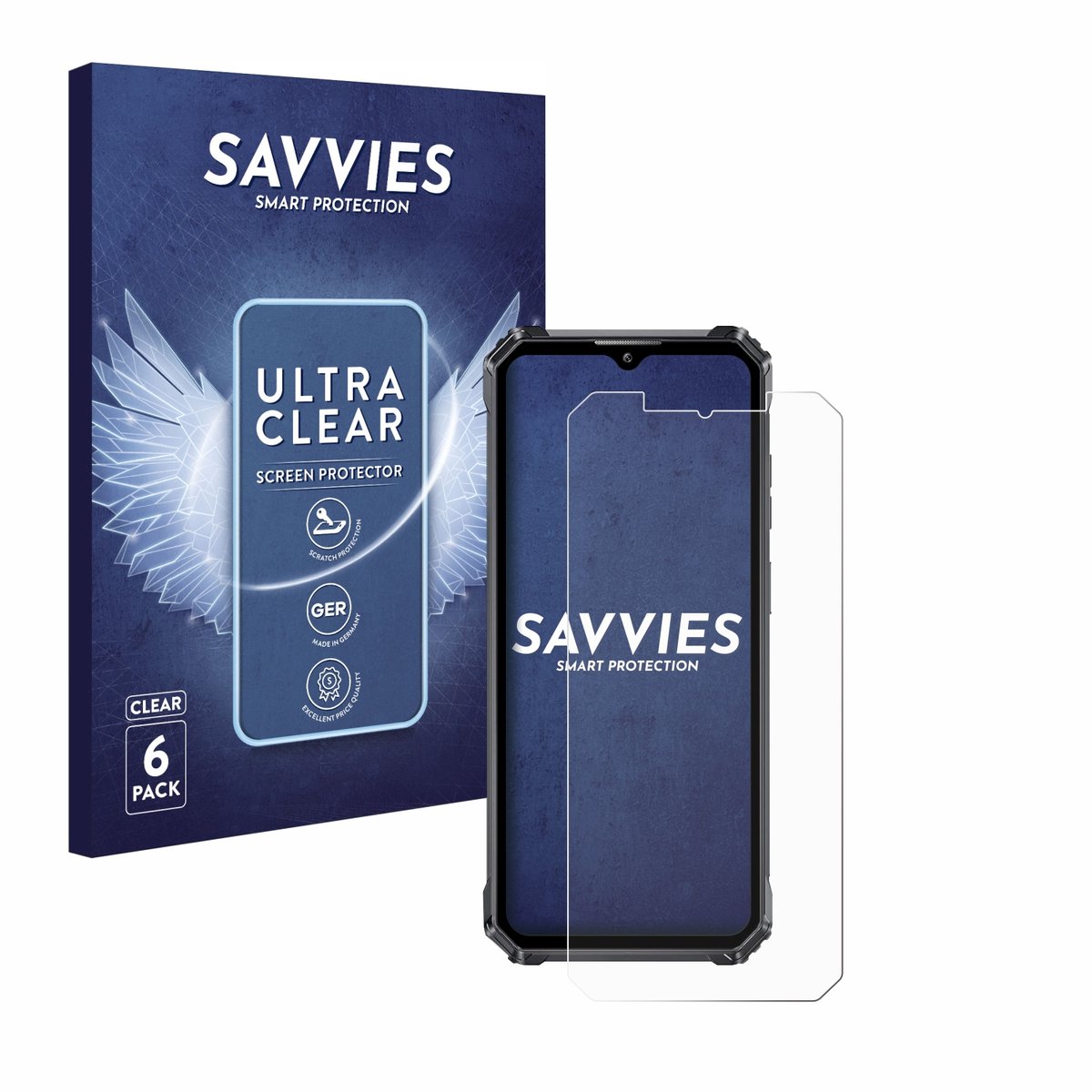 Savvies - Screenprotector voor Oukitel WP28 / WP28E - Folie Beschermfolie transparant 6 Stuks
