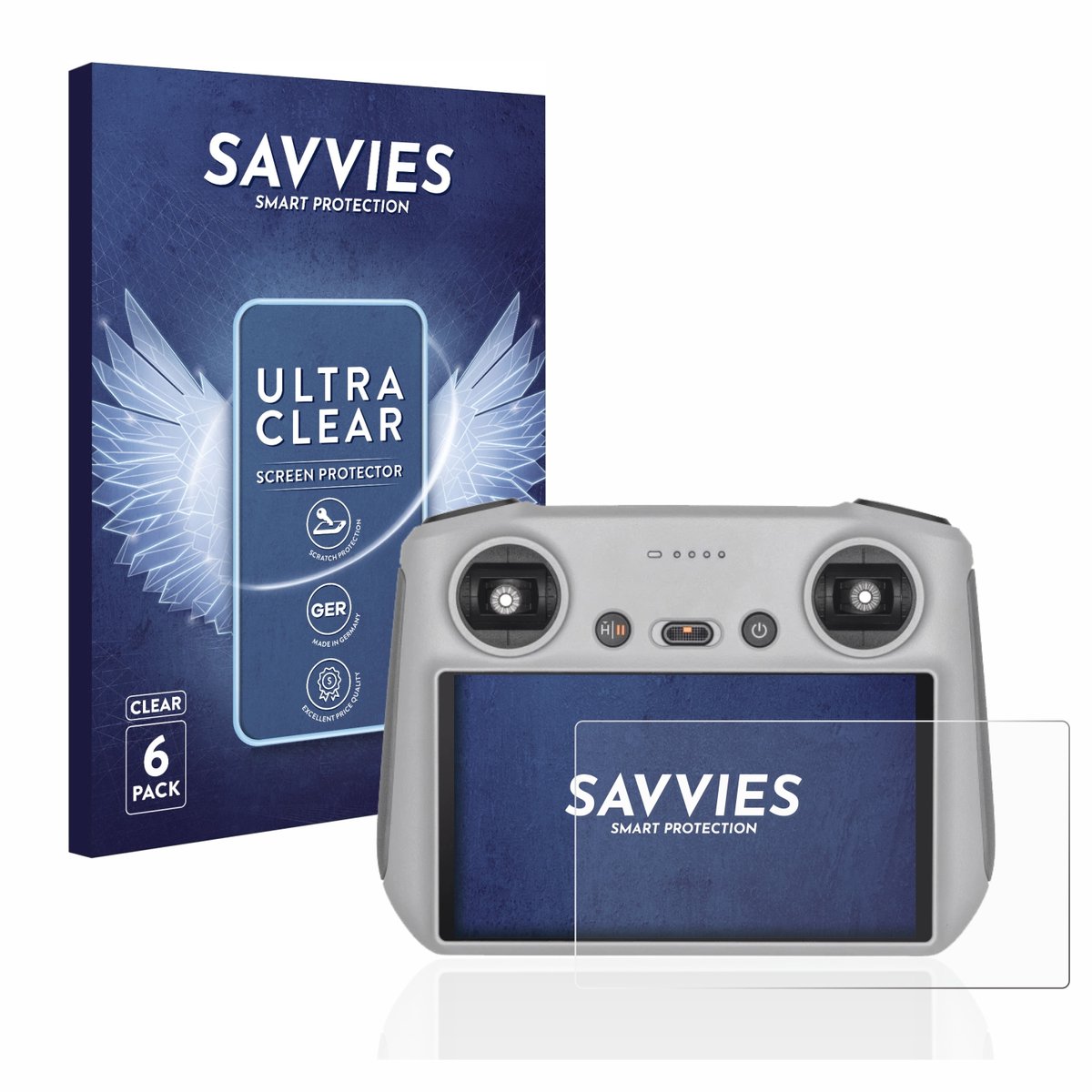 Savvies - Screenprotector voor DJI RC Controller - Folie Beschermfolie transparant 6 Stuks