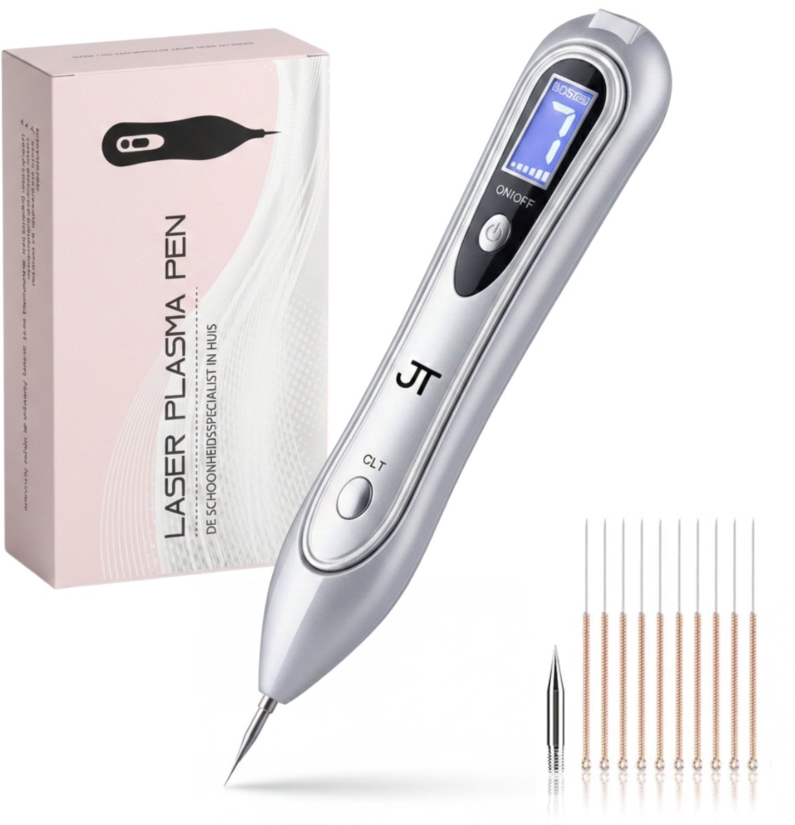 JT Beauty Care Laser Plasma Pen Wit – Pigmentvlekken, Steelwratjes, Moedervlek Verwijderen - Huidverjonging – Laser Pen Gezicht - Sproeten Verwijderen Pen – Tattoo Verwijderen – Donkere Vlekken Verwijderen – Schoonheid - Huidverzorging