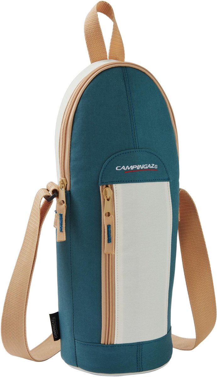 Campingaz Fold'N Cool 1.5L Flessenkoeler – Koeltas voor 1,5l. fles – opvouwbaar en praktisch – groen/beige/wit