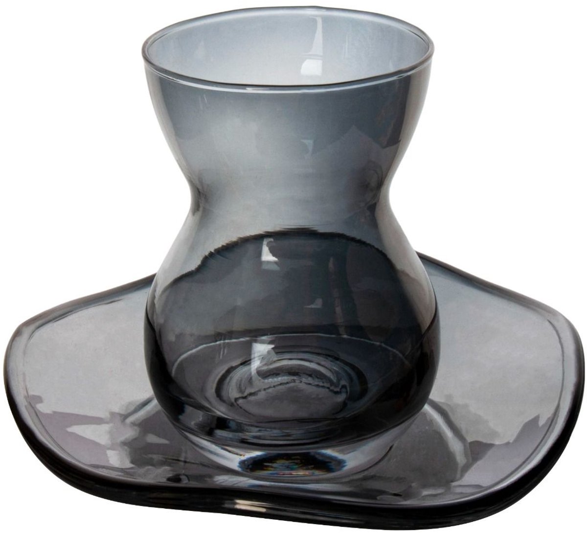 Cinar Turkse Theeglazen - 12-delig - Grijs - 160ml