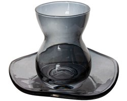 Cinar Turkse Theeglazen - 12-delig - Grijs - 160ml