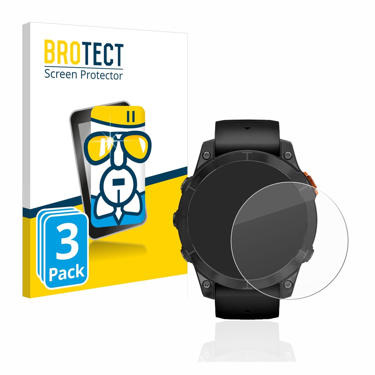 Screenprotector 3 Stuks voor Garmin Fenix 7 Pro Solar (47 mm) Beschermglas transparant