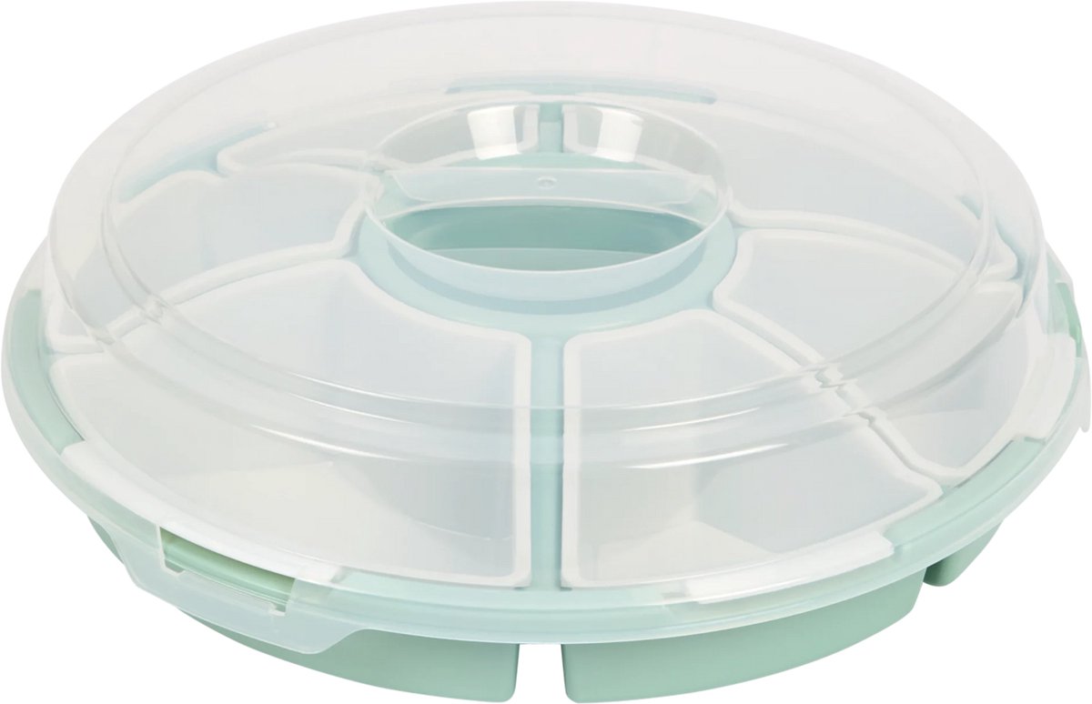 Serving Set 6 Parts - Bewaardoos met 6 vakjes - Vershoudbakjes (Groen)