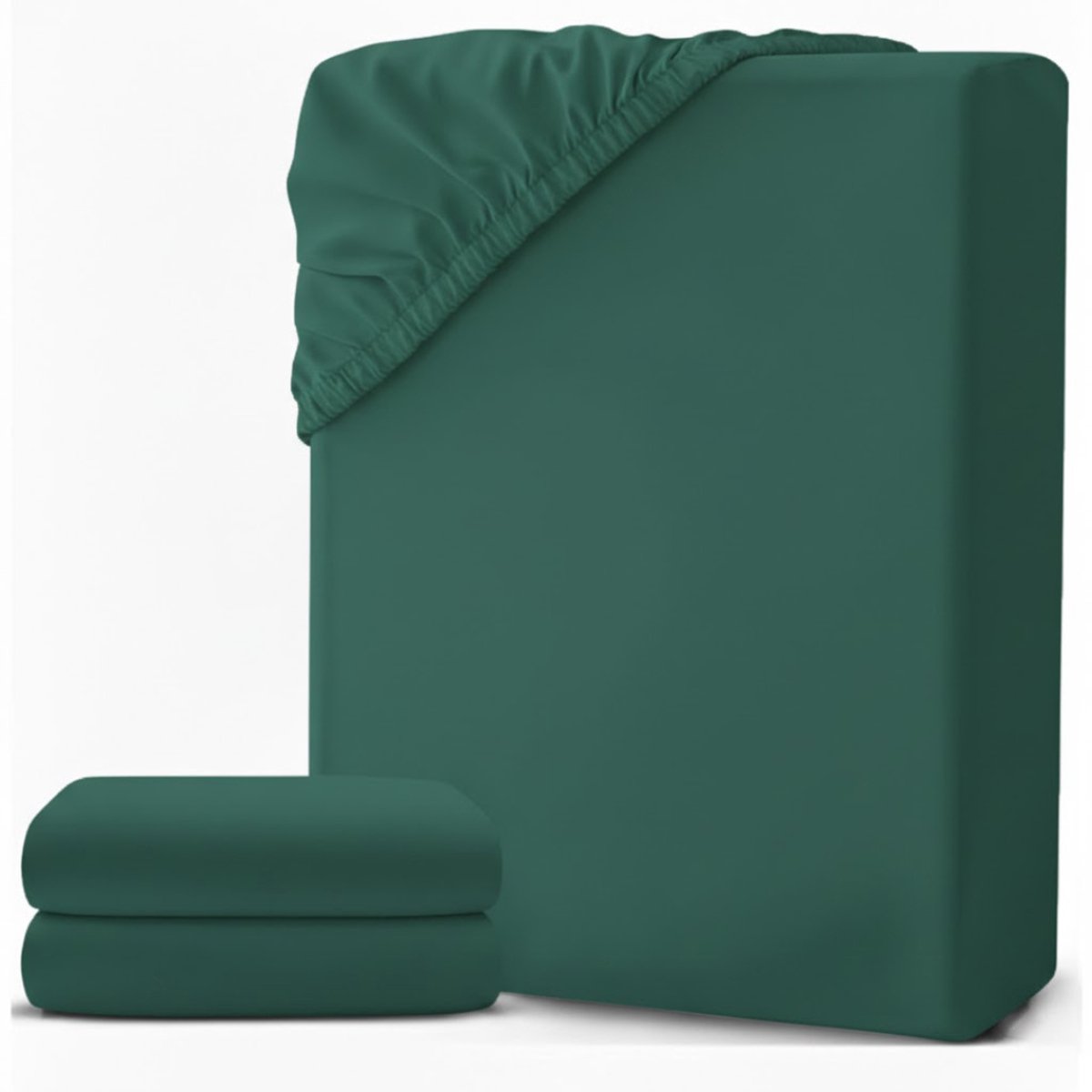 NBAP® Matrasovertrek 180x200 - Hoeslaken - Matrashoes - Super Zacht - Benzine Groen