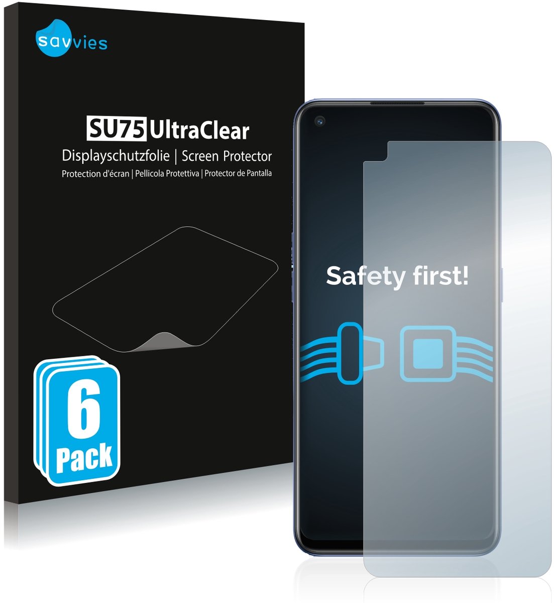 Savvies - Screenprotector voor Oppo Find X5 Lite - Folie Beschermfolie transparant 6 Stuks