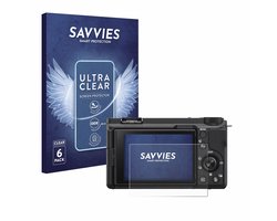 Savvies - Screenprotector voor Sony Alpha ZV-E10 II - Folie Beschermfolie transparant 6 Stuks